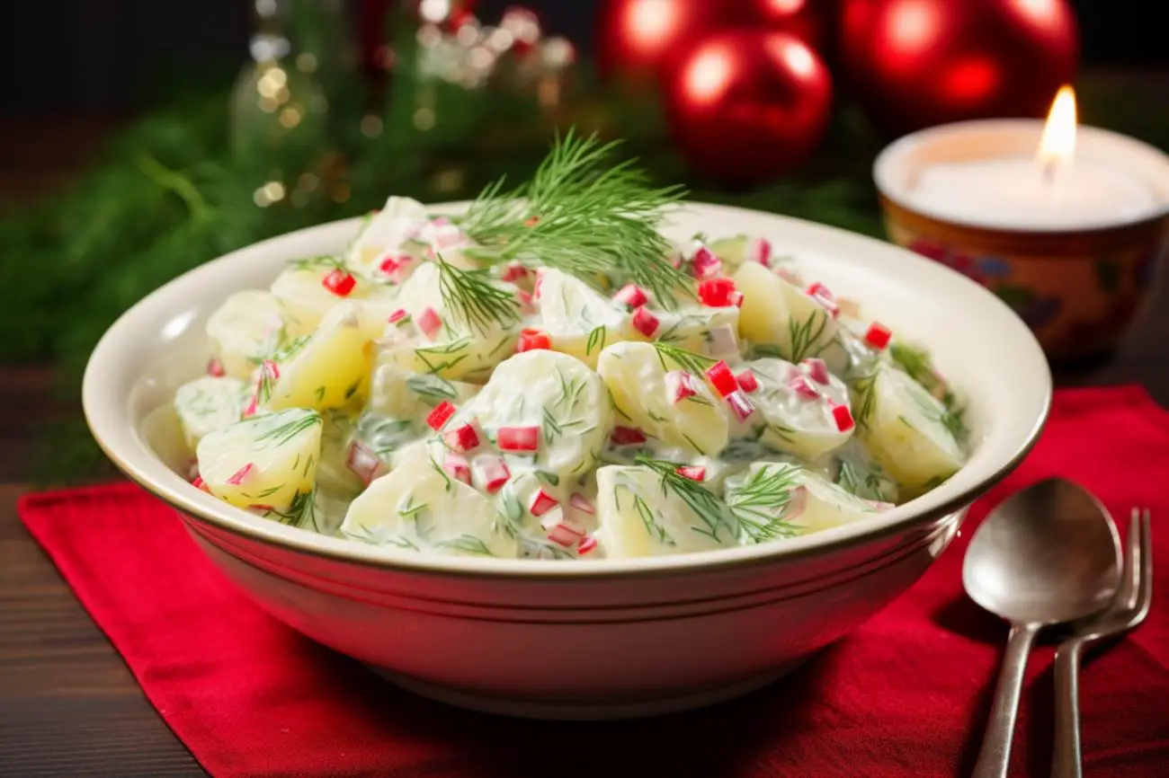 Vianočný zemiakový šalát